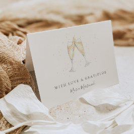シャンパントーストパーソナライズされた サンキューカード