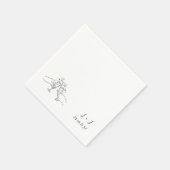 シャンパントーストモノグラパーソナライズされたム結婚ズ スタンダードカクテルナプキン (角)