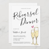 シャンパントーストリハーサルディナー 招待状 (正面/裏面)