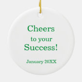 シャンパントースト付き鹿 セラミックオーナメント (裏面)