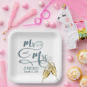 シャンパントースト夫人 ペーパープレート (パーティー)