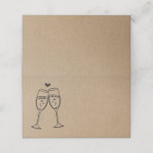 シャンパントースト折り畳みテントスタイル座席表 プレイスカード (外部開封)