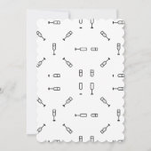 シャンパントースト結婚式をスケッチ日付を保存 招待状 (裏面)