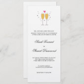 シャンパントースト結婚式招待状-スリム 招待状 (正面/裏面)