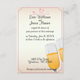 シャンパントースト結婚式招待状 招待状