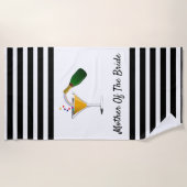 シャンパントースト花嫁のお母さん ビーチタオル (正面)