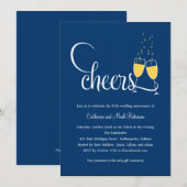 シャンパントースト ウェディング アニバーサリー インビテーション (正面/裏面)