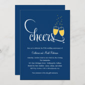 シャンパントースト ウェディング アニバーサリー 招待状 (正面/裏面)