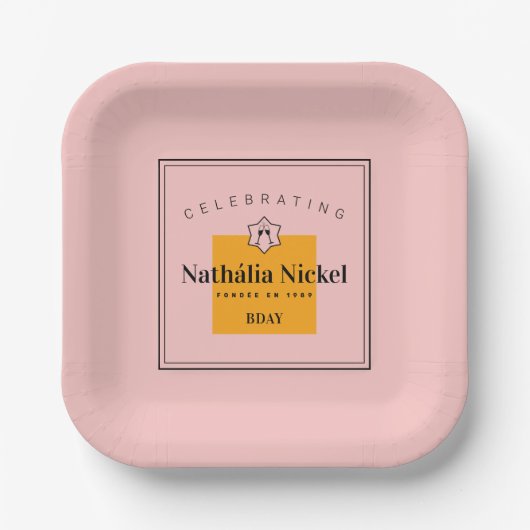 シャンパントースト ペーパープレート (正面)