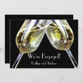 シャンパントースト/婚約発表 案内状 (正面/裏面)