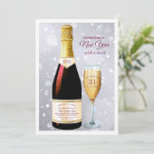 シャンパントースト|年賀パーティの招待状 招待状 (スタンド正面)