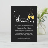 シャンパントースト 結婚記念日 招待状 (スタンド正面)