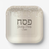 シャンパンドリッキングユダヤ教ホリデーパソバーセッダー ペーパープレート (正面)