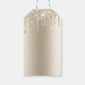 シャンパンドリッピンググリッターキンセアニェラメッセージカード ギフトタグ (裏面)