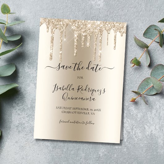 シャンパンドリッピンググリッタークインセアニラ セーブザデート