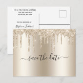 シャンパンドリッピンググリッタートレンディーグラム結婚ズ 案内ポストカード (正面/裏面)