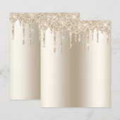 シャンパンドリッピンググリッタードリップトレンディーグラム紙 (正面/裏面)