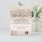 シャンパンドリッピンググリッタービジネス サンキューカード (スタンド正面)