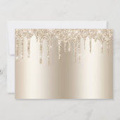 シャンパンドリップグリッターは私の花嫁になる 招待状 (裏面)