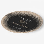 シャンパンドレスフェイクグリッタースウィート16誕生日 ペーパープレート (アングル)