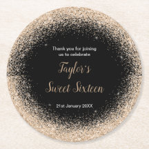 シャンパンドレスフェイクグリッタースウィート16誕生日