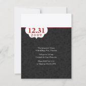 シャンパンニューイヤー招待状 招待状 (裏面)