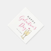 シャンパンハッピーガレンティーヌデイ スタンダードカクテルナプキン (角)