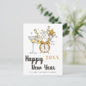 シャンパンハッピーニューイヤー ポストカード (スタンド正面)