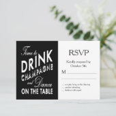 シャンパンハロウィンウェディングRSVPを飲む時間 出欠カード (スタンド正面)