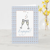 シャンパンハーツエンゲージメントおめでとうございます カード (黄色い花)