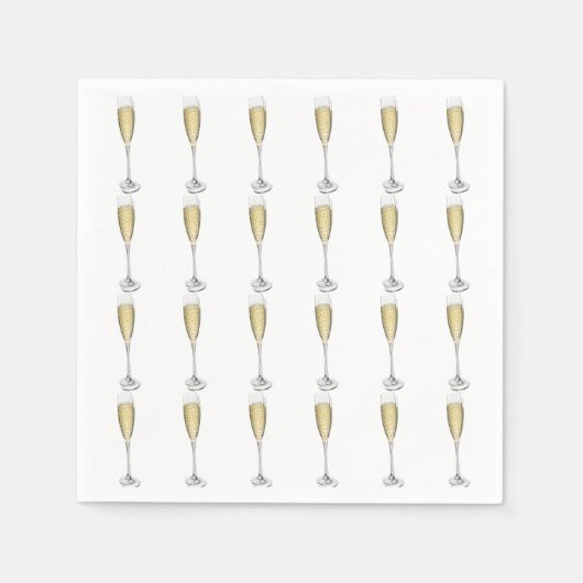 シャンパンハートナプキンス スタンダードカクテルナプキン (正面)