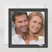 シャンパンハート婚約パーティフォト招待状 招待状 (裏面)