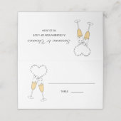 シャンパンハート折り畳み座席表 プレイスカード (外部開封)