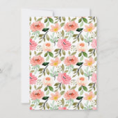 シャンパンハート金ゴールドブランチ&バブリーブライダルシャワー 招待状 (裏面)