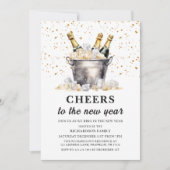 シャンパンバジェット応援から新年のパーティー 招待状 (正面)