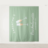 シャンパンバチェロレッテバックドランドボホおもしろい タペストリー (正面)