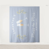 シャンパンバチェロレッテパーティーのミス・トゥ・ミセス フラワーデザイン タペストリー (正面)