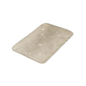 シャンパンバックグラウンドホワイトとベージュグリッター バスマット (アングル)