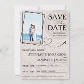 シャンパンバハマPassport日付の保存 セーブザデート (裏面)