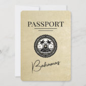 シャンパンバハマPassport日付の保存 セーブザデート (正面)