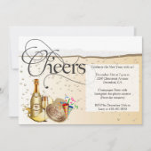 シャンパンバブリーニューイブパーティー 招待状 (正面)