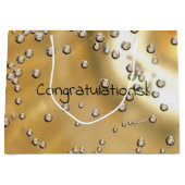 シャンパンバブルおめでとう ラージペーパーバッグ (正面)