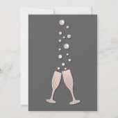 シャンパンバブルズニューイヤーイブパーティの招待状 招待状 (裏面)