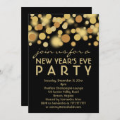 シャンパンバブルズニューイヤーズパーティの招待状 招待状 (正面/裏面)