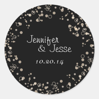 シャンパンバブル封筒シール ラウンドシール