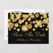 シャンパンバブル日付ポストカードを保存 案内ポストカード (正面/裏面)