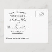 シャンパンバブル日付ポストカードを保存 案内ポストカード (裏面)