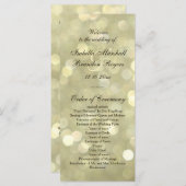 シャンパンバブル結婚式 プログラム (正面/裏面)