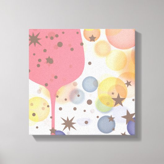 シャンパンバブル キャンバスプリント (正面)