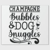 シャンパンバブル&ドッグスナグルズ ラッピングペーパー (フラット)